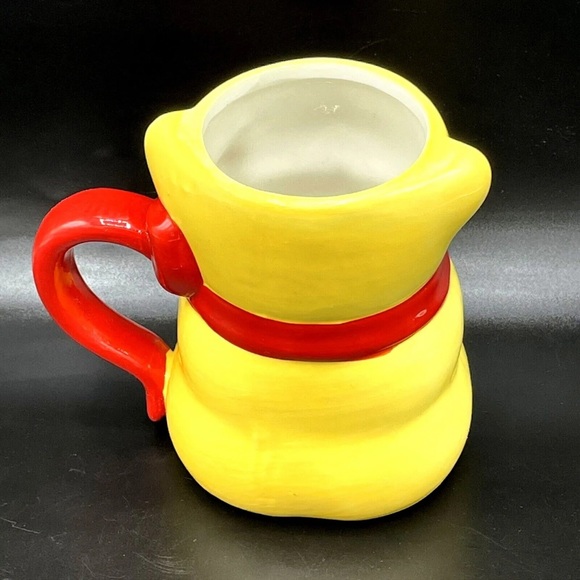 Lindt Chocolate Cup Mug 3D Bear with Red Bow Advertising Rare Yellow Red Brown - Picture 11 of 12